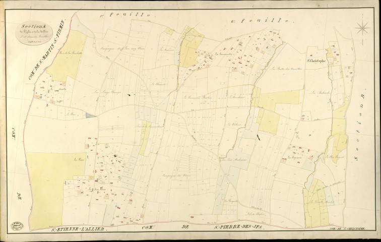 Saint-Christophe-sur-Condé. Section A _ de l'Eglise et de la Tillaie _ 3e et dernière Feuille