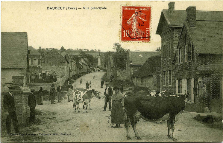 Daubeuf-près-Vatteville. Rue principale.