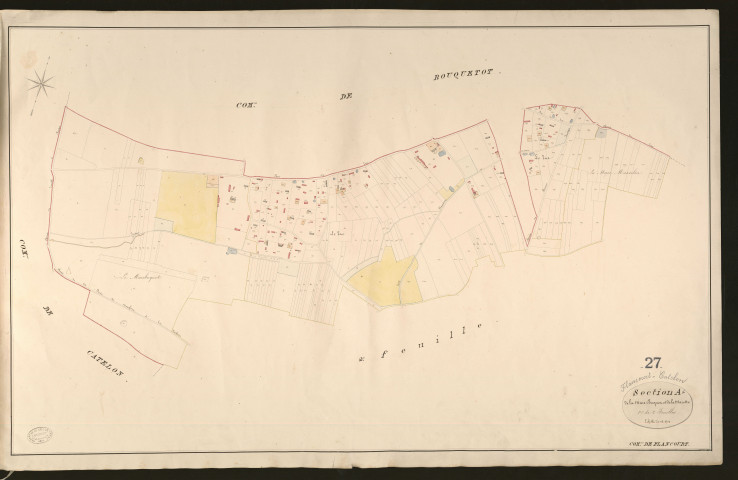 Flancourt. Section A 1 _ de la Mare Buquet et de la Marette _ 1re de 2 Feuilles