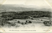 TAZA (Maroc Oriental). - Vu des jardins et du camp mobile