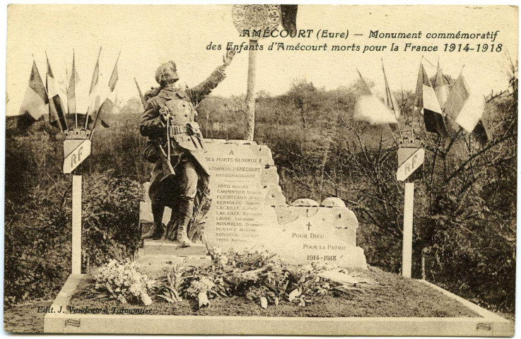 Amécourt. Monument commémoratif des Enfants d'Amécourt morts pour la France 1914-1918.