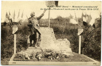 Amécourt. Monument commémoratif des Enfants d'Amécourt morts pour la France 1914-1918.