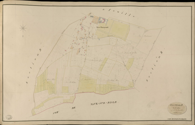 Bois-Normand-la-Campagne. Section D _ de l'Eglise _ 1re de 2 Feuilles