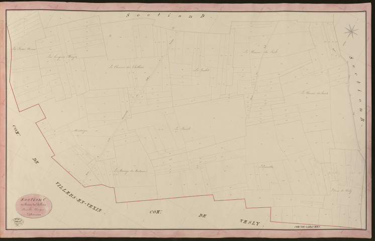 Gamaches-en-Vexin. Section C _ du Chemin des Thilliers _ Feuille Unique