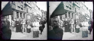 Procession en l'honneur de la béatification de Sainte-Thérèse de Lisieux à Lisieux (Calvados).