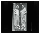 Cathédrale Notre-Dame de Chartres (Eure-et-Loir), porche nord, portail gauche, "La Visitation".