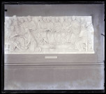Moulage de retable représentant la Cène provenant de l'église Notre-Dame de Lübeck (Allemagne), exposé au musée du Trocadéro de Paris (Seine).