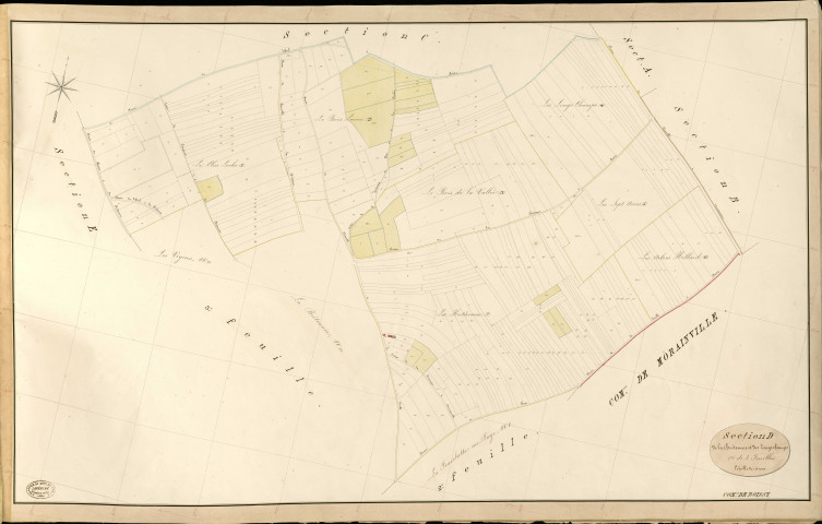 Boissy-sur-Damville. Section D _ de la Brétonnie et des Longschamps _ 1re de 3 Feuilles