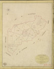 Crestot. Tableau d'assemblage _ du Plan Parcellaire de la Commune de Crestot _ Canton de Neubourg - Louviers - Eure. _ Terminé sur le Terrain le 26 Mars 1846, sous l'administration de M. Petit de Bantel, Préfet _ M. Corde, Maire _ et sous la Direction de M. Violas de Matigny, Directeur des Contributions directes _ M. Le Fébure, Géomètre en Chef. _ Par M. Drouet, Géomètre de 1re classe.