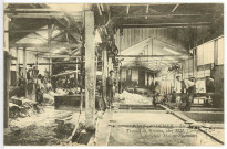 Pont-Audemer. Les Tanneries. Travail de Rivière, chez MM. Corbeau et Cie (Ancienne Maison Plummer).