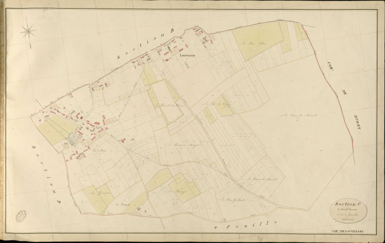 Louversey. Section C _ du Mesnil Vicomte _ 1re de 2 Feuilles