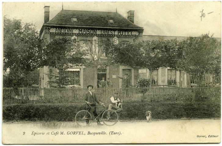 Bacqueville. Epicerie et Café M. Gorvel, Bacqueville (Eure).