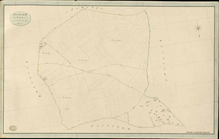 Saint-Aubin-de-Scellon. Section B _ de la Grande ferme _ 2e et dernière Feuille