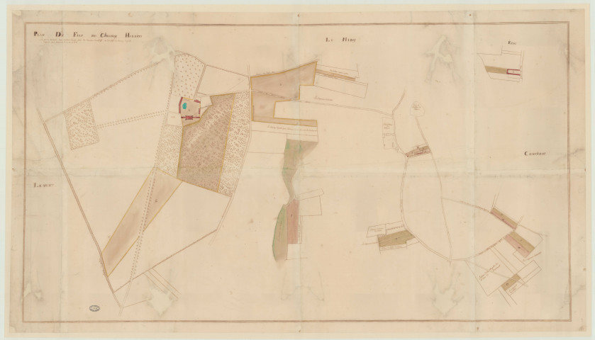 Civières - "Plan du fief de Chesnay-Haguets". *