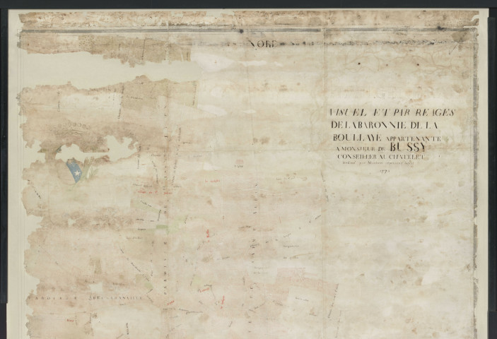 Autheuil-Authouillet - "Plan général visuel et paréages de la baronnie de La Boulaye". *