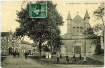Muids. L'Eglise et la Poste.