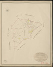 Villez-sous-Bailleul. Tableau d'assemblage _ du Plan Parcellaire de la Commune de Villez-sous-Bailleul _ Canton de Vernon - Evreux - Eure. _ Terminé sur le Terrain en 1825, sous l'administration de M. Le Vicomte Raymond Delaitre, Préfet _ M. Portier, Maire _ et sous la Direction de M. Aubelin, Directeur des Contributions directes _ M. Hautier, Géomètre en Chef. _ Par M. Roger, Géomètre de 1re classe.