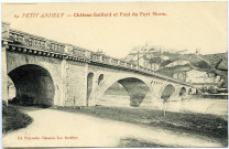 Andelys (Les). Petit Andely - Château Gaillard et Pont du Port Morin.