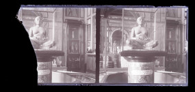 Salle et collections d'un musée du Caire (Égypte) (scribe accroupi Saqqarah Vème dynastie).