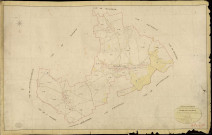 Saint-Aubin-d'Ecrosville. Tableau d'assemblage _ du Plan Parcellaire de la Commune de St Aubin d'Ecrosville _ Canton de Neubourg - Louviers - Eure. _ Terminé sur le Terrain le 14 Novembre 1843, sous l'administration de M. Zédé, Préfet _ M. Auzoux, Maire _ et sous la Direction de M. Garnier, Directeur des Contributions directes _ M. Le Fébure, Géomètre en Chef. _ Par M. Girard, Géomètre de 1re classe.