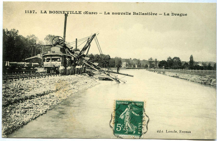 Bonneville-sur-Iton (la). La Nouvelle Ballastière - La Drague.