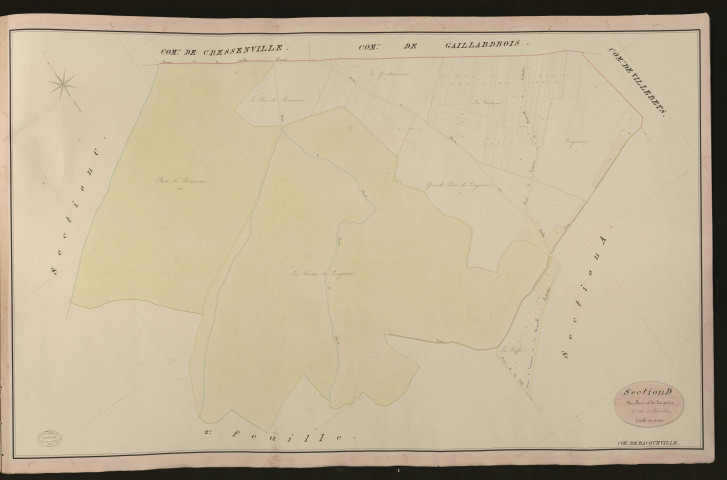 Bacqueville. Section D _ du Buc et de Longaine _ 1re de 2 Feuilles