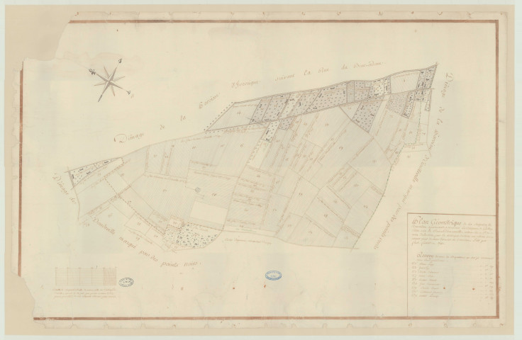 Hancarville (Seine-Maritime) - "Plan géométrique de la seigneurie de Bosc Adam …". *
