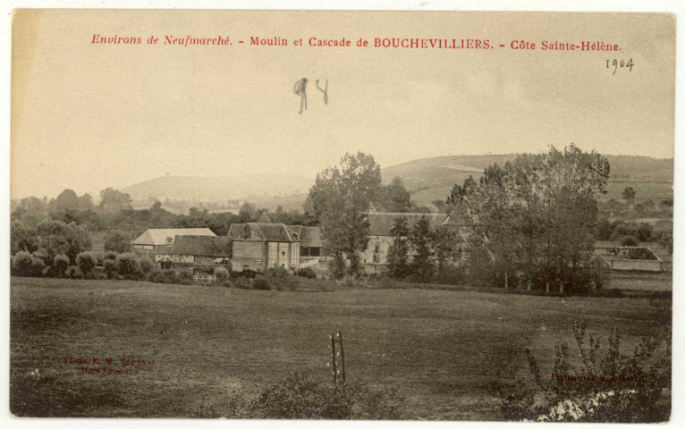 Bouchevilliers. Moulin et Cascade de Bouchevilliers - Côte Sainte-Hélène.