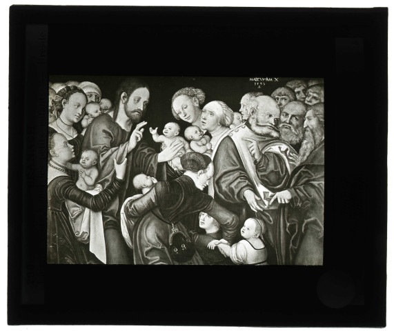 Musée de Dresde (Allemagne), tableau de Lucas Cranach « Laissez venir à moi les petits enfants ».