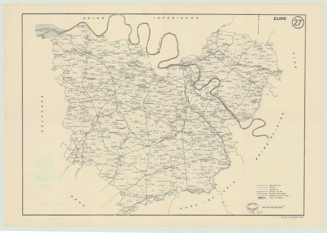 Carte départementale avec limites des communes et cantons