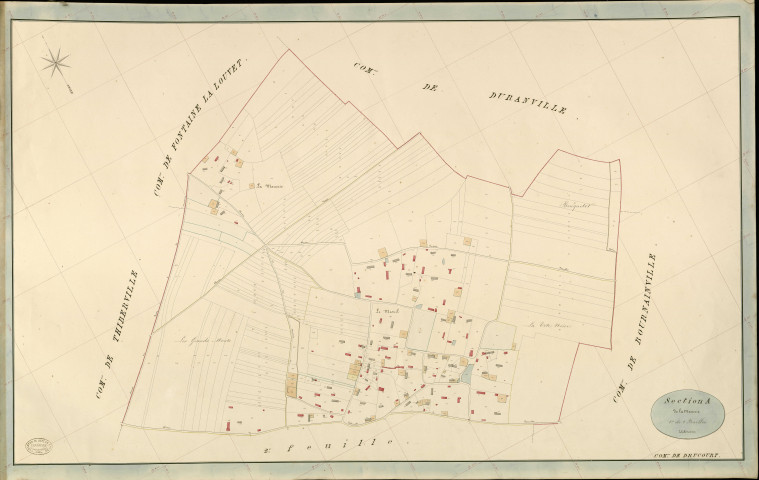 Drucourt. Section A _ de la Manerie _ 1re de 2 Feuilles