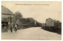 Amfreville-les-Champs. Le carrefour de la route nationale.