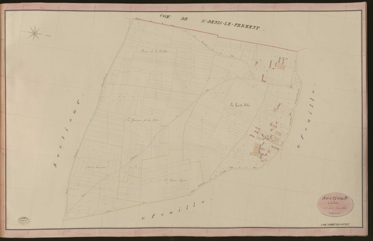 Heudicourt. Section D _ de la Folie _ 1re de 3 Feuilles