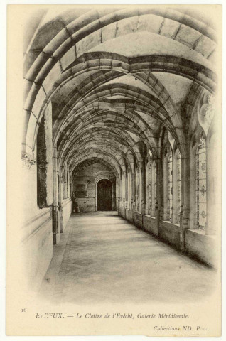 Evreux-Ville. Le Cloître de l'Evêché, Galerie Méridional.