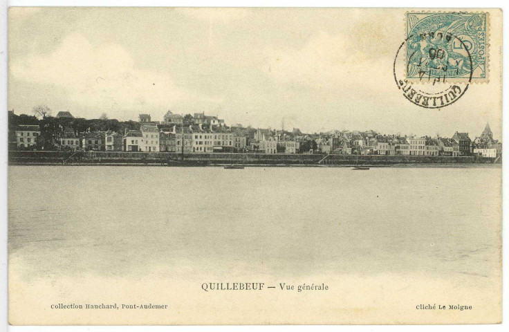 Quillebeuf-sur-Seine. Vue générale.