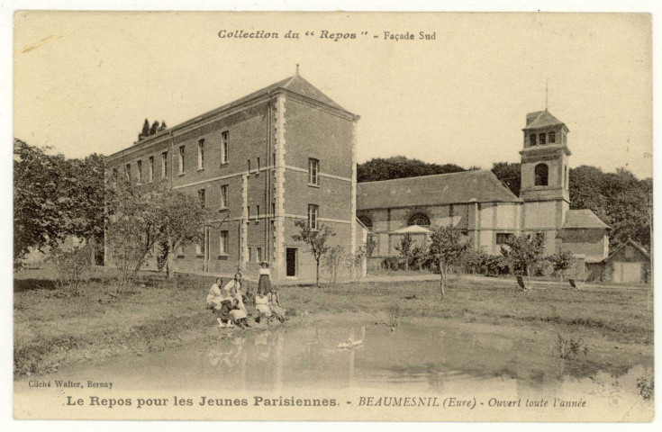 Beaumesnil. Le Repos pour les Jeunes Ouvrières Parisiennes -Façade Sud.