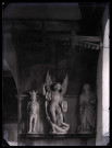 Église Saint-Pierre d'Aulnay-sur-Iton (Eure), statues de Saint-Sébastien, Saint-Michel et Saint-Antoine.