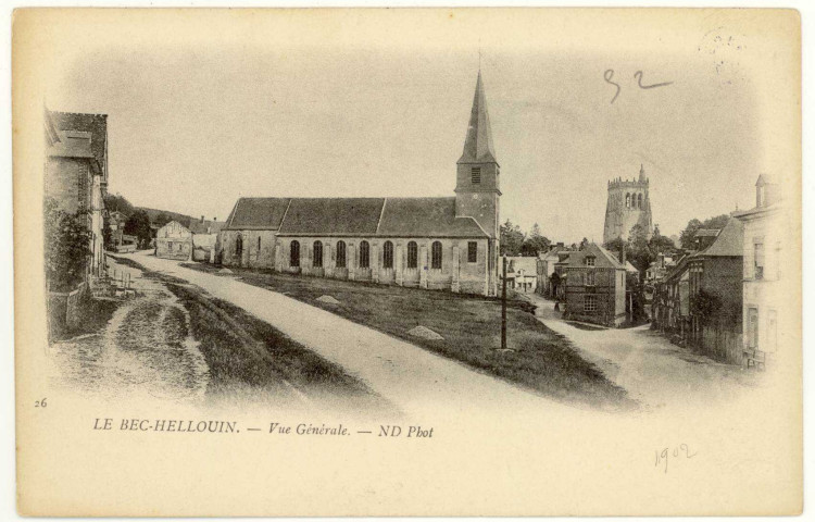 Bec-Hellouin (Le). Vue Générale.