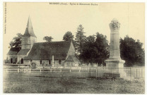 Boisney. Eglise et Monument Dudou.