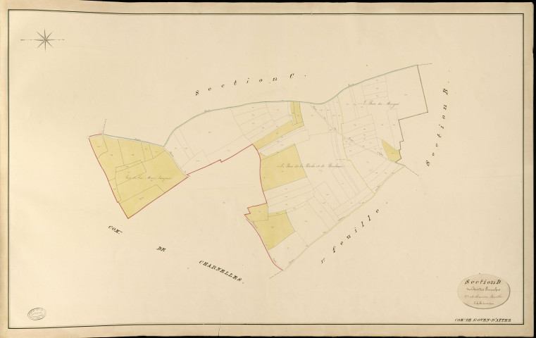 Saint-Ouen-d'Attez. Section D _ du Bois des Perruches _ 2e et dernière Feuille