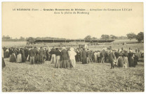 Neubourg (Le). Grandes Manoeuvres de Division - Aéroplane du Lieutenant Lucas dans la plaine du Neubourg.