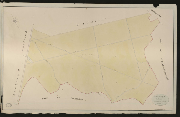 Plasnes. Section G _ des Tuillerie _ 3e et dernière Feuille