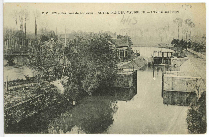 Notre-Dame-du-Vaudreuil. L'Ecluse sur l'Eure.