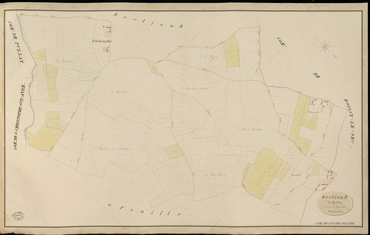 Saint-Victor-sur-Avre. Section B _ de Quettey _ 1re de 3 Feuilles