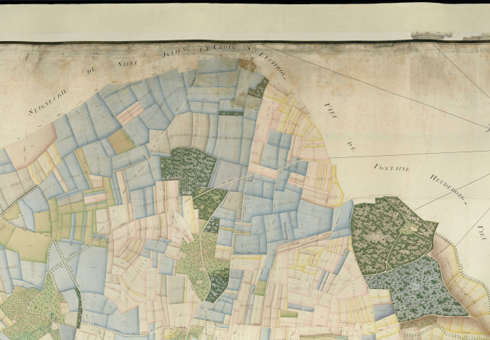 Ailly - "Plan géométrique des paroisses d'Ailly et Vieux Villées appartenant à Mrs du Chapitre de Beauvais". *