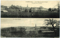 Evreux-Ville. Asile Départementale de Santé - Vue prise Route de Conches - Vue prise de Cambolle.