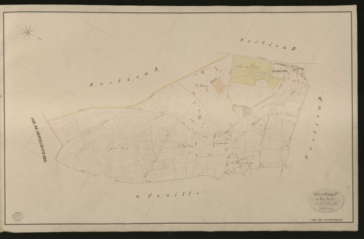 Conteville. Section C _ du Petit Benel _ 1re de 2 Feuilles