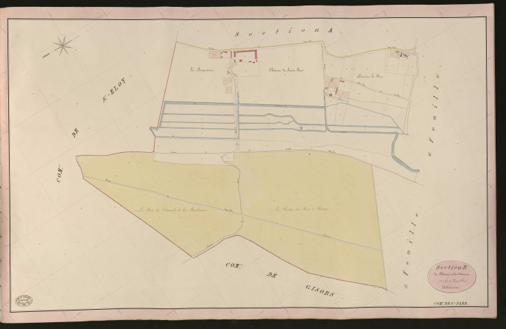 Saint-Paër. Section B _ du Château et des Maunis _ 1re de 5 Feuilles
