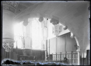 Pièce avec boiseries de l'abbaye Notre-Dame de Fontenelle de Saint-Wandrille-Rançon (Seine-Maritime).