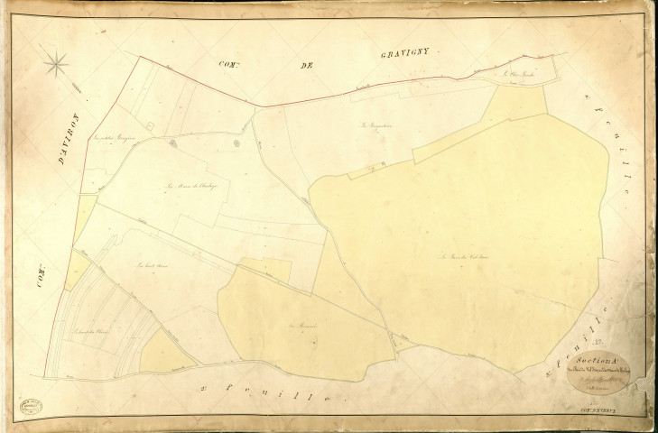 Evreux. Section A _ du Bois du Val Iton et des Mares de l'horloge _ 1re de 5 Feuilles